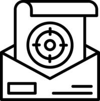 Target Line Icon vector
