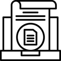 Document Line Icon vector
