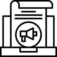Marketing Line Icon vector