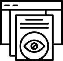 Hide Line Icon vector