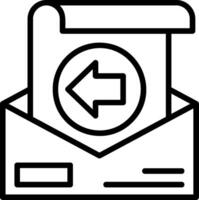Undo Line Icon vector