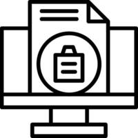 Paste Line Icon vector