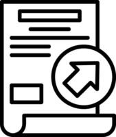 Shortcut Line Icon vector