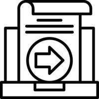 Redo Line Icon vector