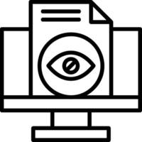 Hide Line Icon vector