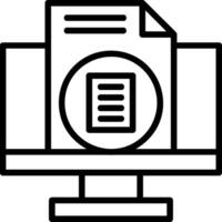 Reading Line Icon vector