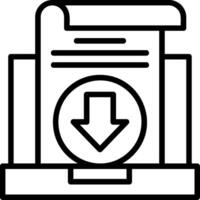 Import Line Icon vector