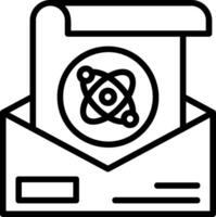 Atomic Line Icon vector