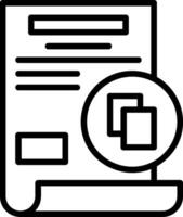 Copy Line Icon vector