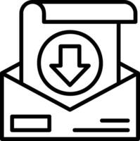 Import Line Icon vector