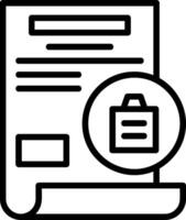 Paste Line Icon vector