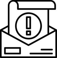 Exclamation mark Line Icon vector