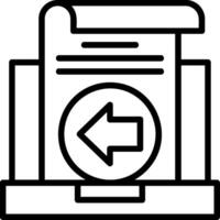 Undo Line Icon vector