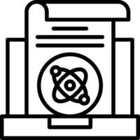 Atomic Line Icon vector