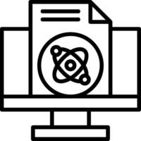 Atomic Line Icon vector