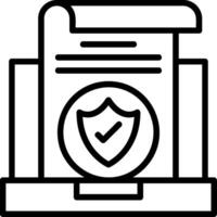 Protection Line Icon vector