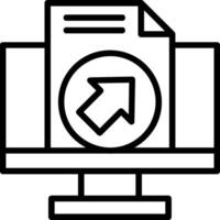 Shortcut Line Icon vector