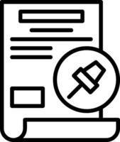 Pin Line Icon vector