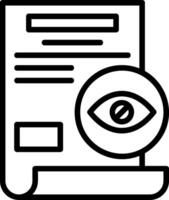 Hide Line Icon vector