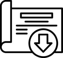 Import Line Icon vector