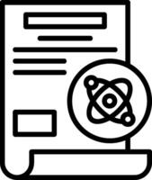 Atomic Line Icon vector
