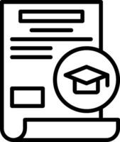 Mortarboard Line Icon vector