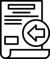 Undo Line Icon vector