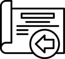 Undo Line Icon vector