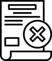 Delete Line Icon vector