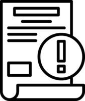 Exclamation mark Line Icon vector