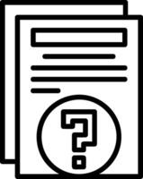 Question mark Line Icon vector