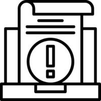 Exclamation mark Line Icon vector