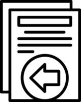 Undo Line Icon vector