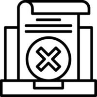 Delete Line Icon vector
