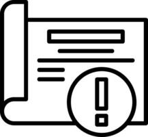 Exclamation mark Line Icon vector
