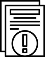 Exclamation mark Line Icon vector