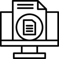 Document Line Icon vector
