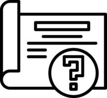 Question mark Line Icon vector