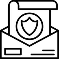 Security Line Icon vector