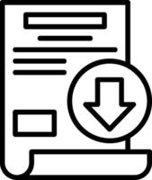 Import Line Icon vector