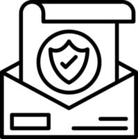 Protection Line Icon vector