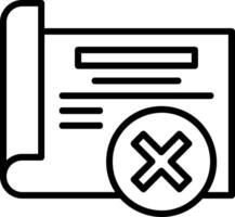 Delete Line Icon vector