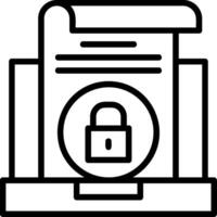 Remove access Line Icon vector