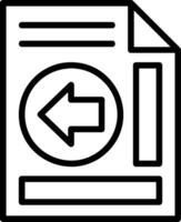 Undo Line Icon vector