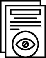 Hide Line Icon vector
