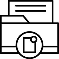 New Folder Line Icon vector
