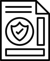 Protection Line Icon vector