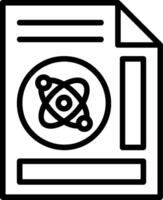 Atomic Line Icon vector