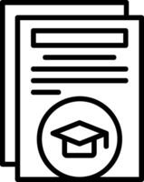 Mortarboard Line Icon vector