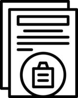 Paste Line Icon vector